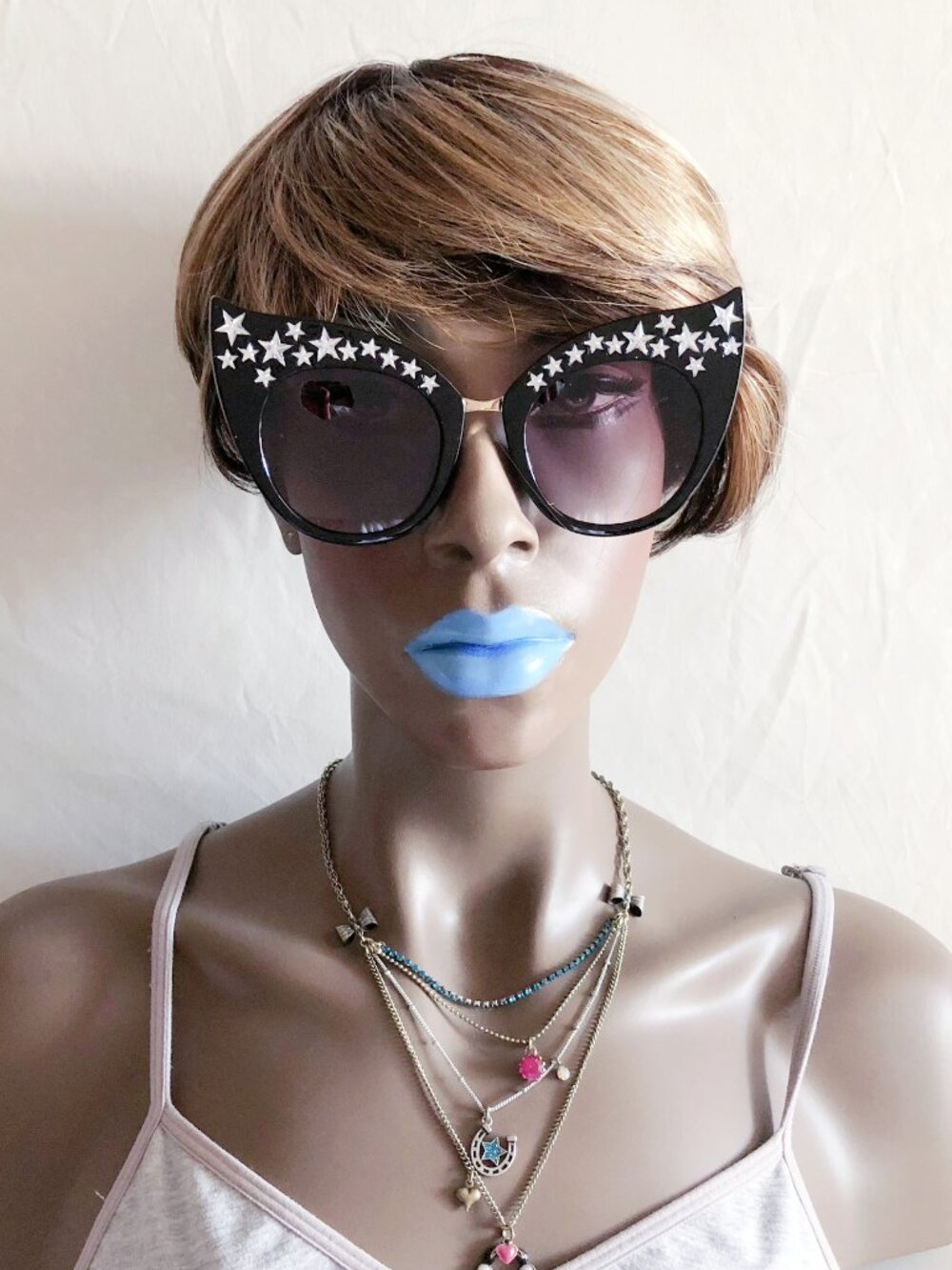 Black Oversized Cat Eye Sunglasses